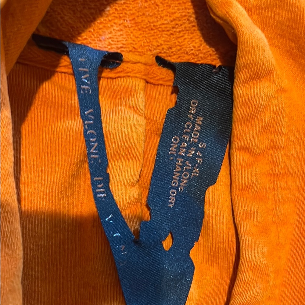 Authentic VLONE Orange Sweater with Iconic Design - Picture 2 of 4
